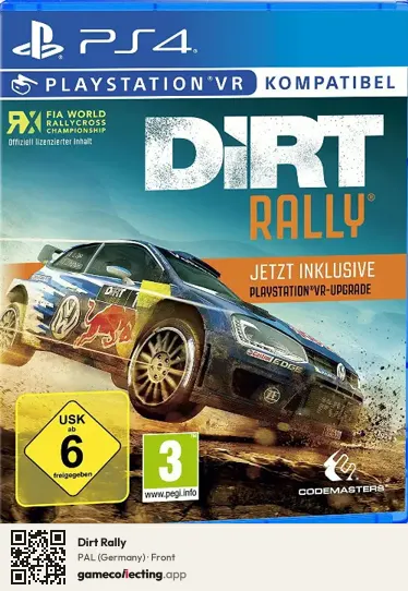 Dirt Rally PlayStation 4, Germany box front