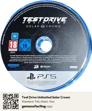 Test Drive Unlimited Solar Crown PlayStation 5, PAL disc