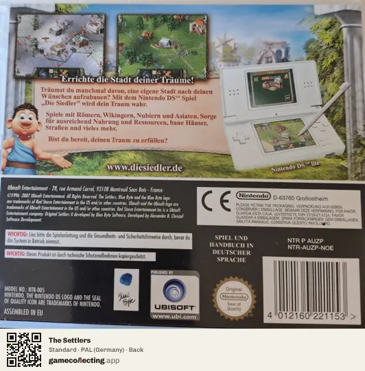 The Settlers Nintendo DS, Germany box back