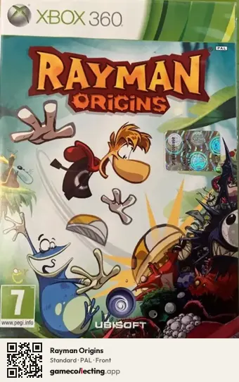 Rayman Origins Xbox 360, PAL box front