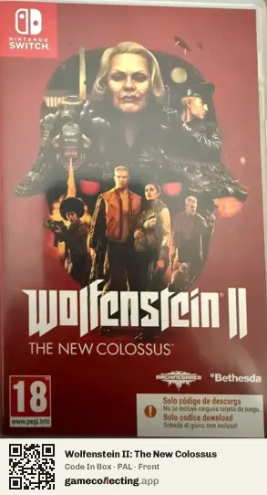Wolfenstein II: The New Colossus Nintendo Switch, PAL box front