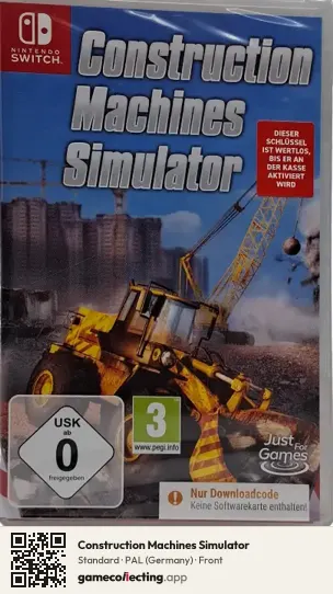 Construction Machines Simulator Nintendo Switch, Germany box front