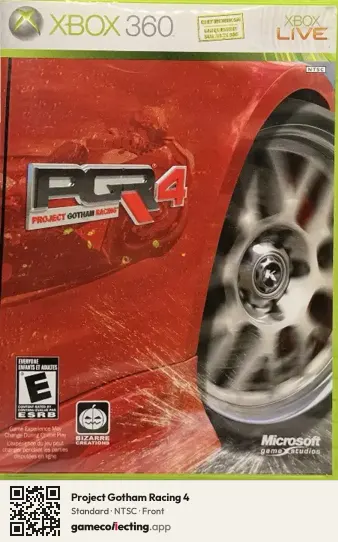 Project Gotham Racing 4 Xbox 360, NTSC box front