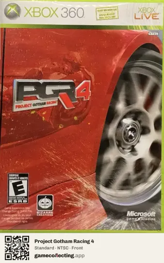 Project Gotham Racing 4 Xbox 360, NTSC box front