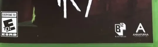 Stray, the ESRB box on its front