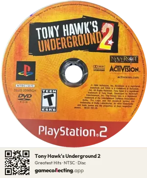 Tony Hawk's Underground 2 PlayStation 2, NTSC disc