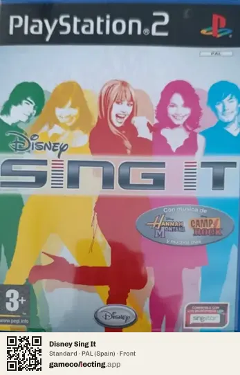 Disney Sing It PlayStation 2, Spain box front