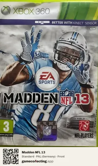 Madden NFL 13 Xbox 360, Germany box front