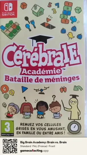 Big Brain Academy: Brain vs. Brain Nintendo Switch, France box front