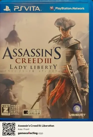 Assassin's Creed III: Liberation PlayStation Vita, Asia box front