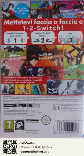1-2-Switch Nintendo Switch, Italy box back