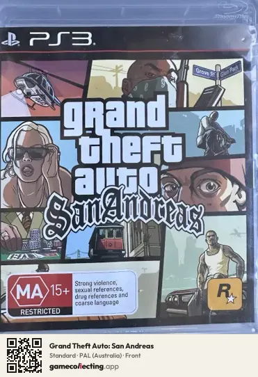 Grand Theft Auto: San Andreas PlayStation 3, Australia box front