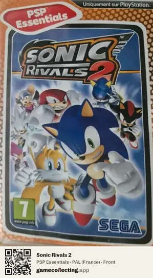 Sonic Rivals 2 PlayStation Portable, France box front