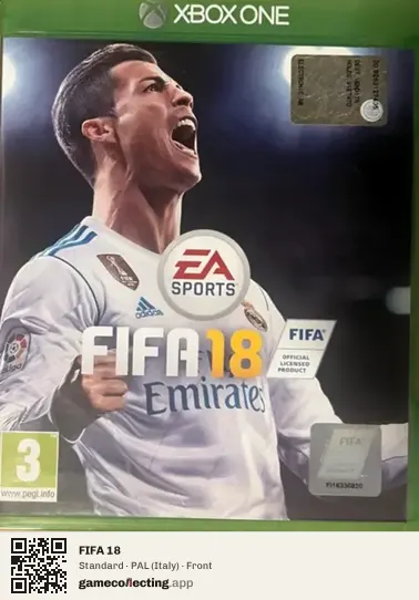 FIFA 18 Xbox One, Italy box front