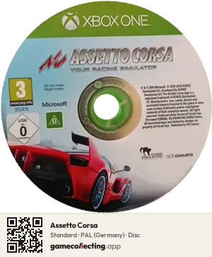 Assetto Corsa Xbox One, PAL disc