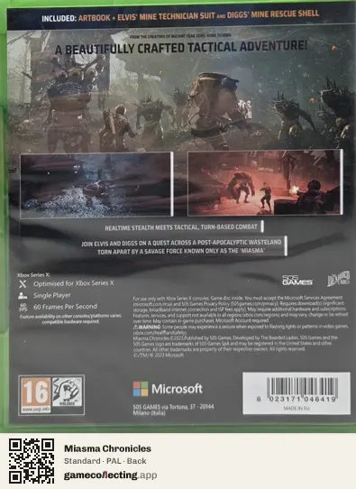 Miasma Chronicles Xbox Series X, PAL box back