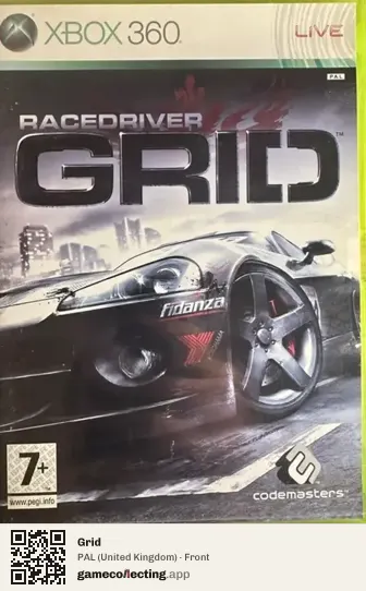 Grid Xbox 360, United Kingdom box front