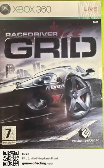 Grid Xbox 360, United Kingdom box front