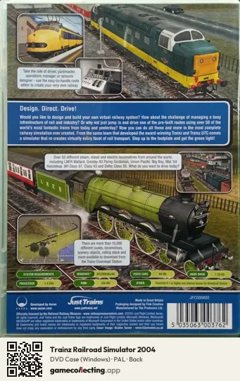 Trainz Railroad Simulator 2004 Computer, PAL box back