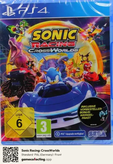 Sonic Racing: CrossWorlds PlayStation 4, Germany box front