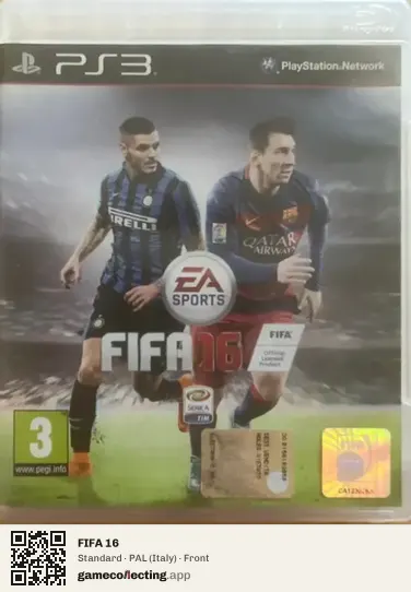 FIFA 16 PlayStation 3, Italy box front