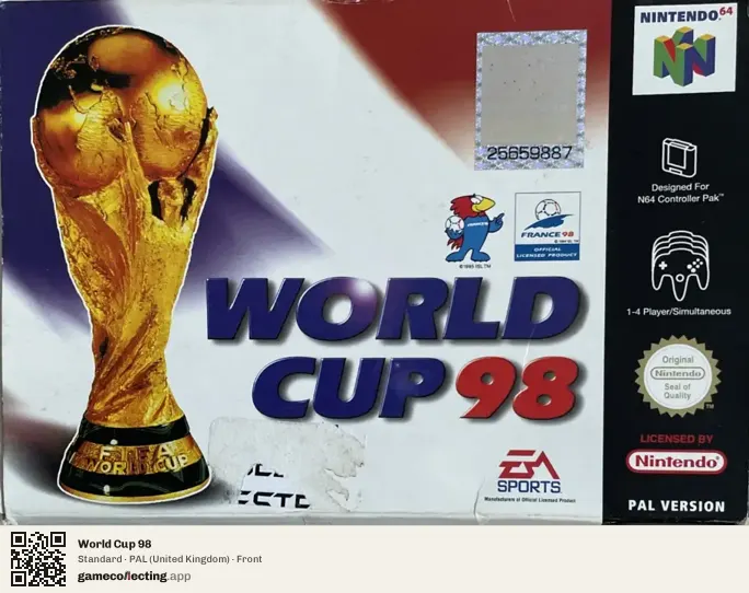 World Cup 98 Nintendo 64, United Kingdom box front