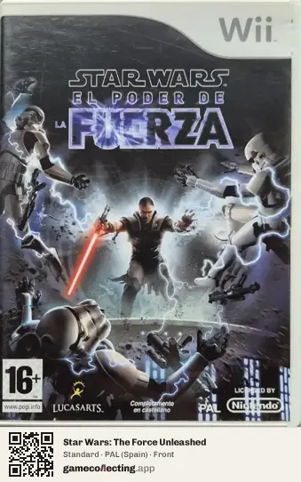Star Wars: The Force Unleashed Nintendo Wii, Spain box front