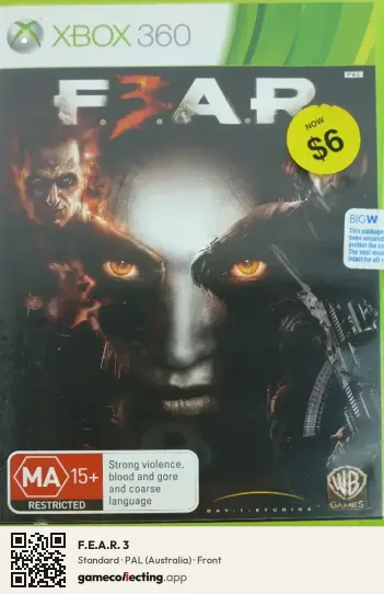 F.E.A.R. 3 Xbox 360, Australia box front