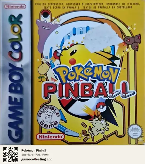 Pokémon Pinball Game Boy Color, PAL box front