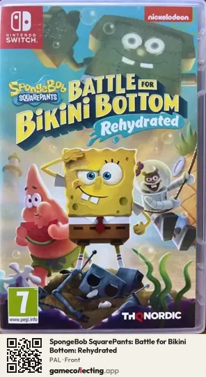 SpongeBob SquarePants: Battle for Bikini Bottom: Rehydrated Nintendo Switch, PAL box front