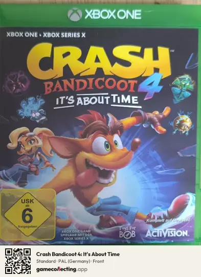 Crash Bandicoot 4: It's About Time Xbox One, Germany box front