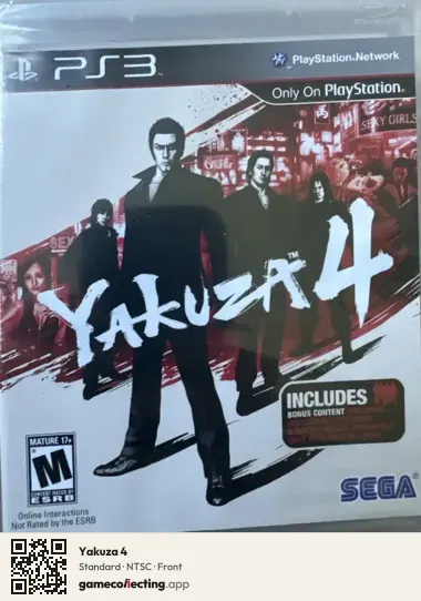 Yakuza 4 PlayStation 3, NTSC box front
