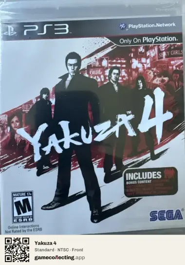 Yakuza 4 PlayStation 3, NTSC box front