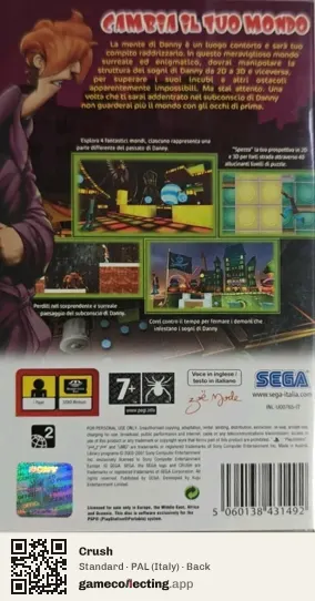 Crush PlayStation Portable, Italy box back