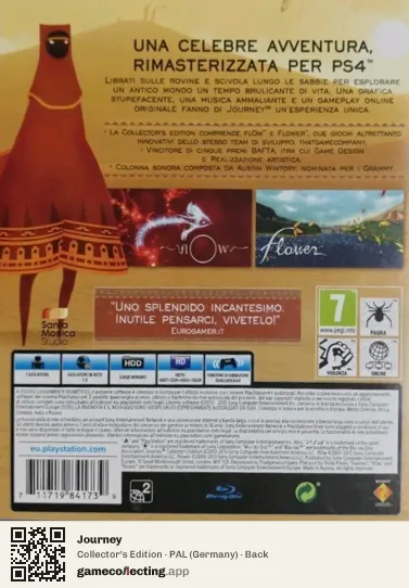 Journey PlayStation 4, Germany box back