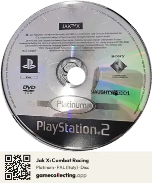 Jak X: Combat Racing PlayStation 2, PAL disc