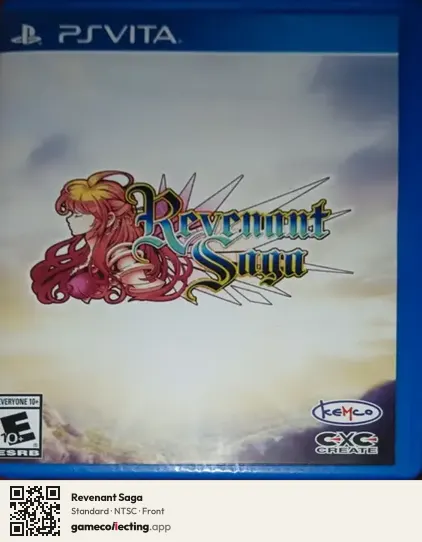 Revenant Saga PlayStation Vita, NTSC box front
