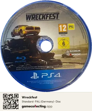 Wreckfest PlayStation 4, PAL disc