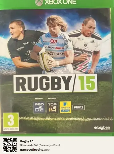 Rugby 15 Xbox One, Germany box front