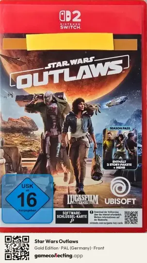 Star Wars Outlaws Nintendo Switch 2, Germany box front