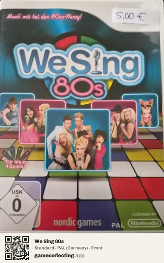 We Sing 80s Nintendo Wii, Germany box front