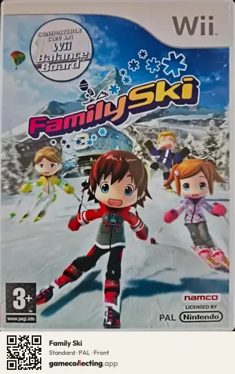 Family Ski Nintendo Wii, PAL box front