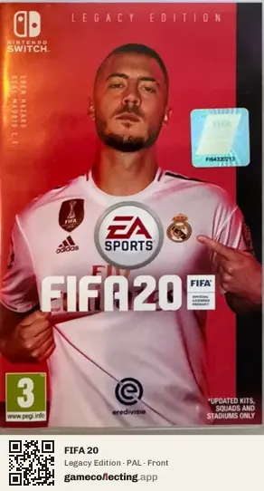 FIFA 20 Nintendo Switch, PAL box front