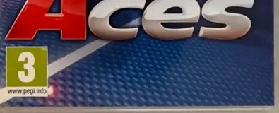Mario Tennis Aces, the PEGI square on its front