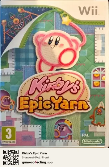 Kirby's Epic Yarn Nintendo Wii, PAL box front