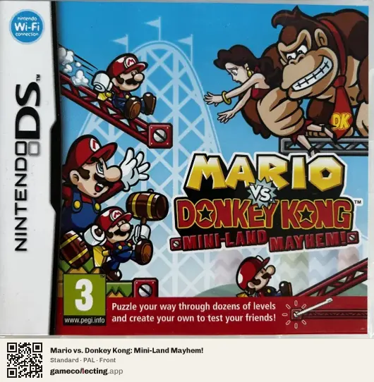 Mario vs. Donkey Kong: Mini-Land Mayhem! Nintendo DS, PAL box front