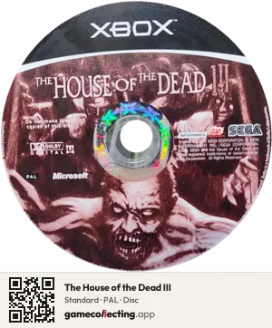 The House of the Dead III Xbox, PAL disc