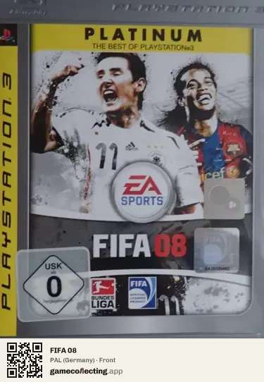 FIFA 08 PlayStation 3, Germany box front