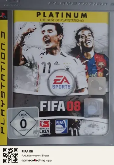 FIFA 08 PlayStation 3, Germany box front