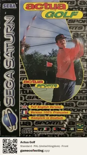 Actua Golf Sega Saturn, United Kingdom box front